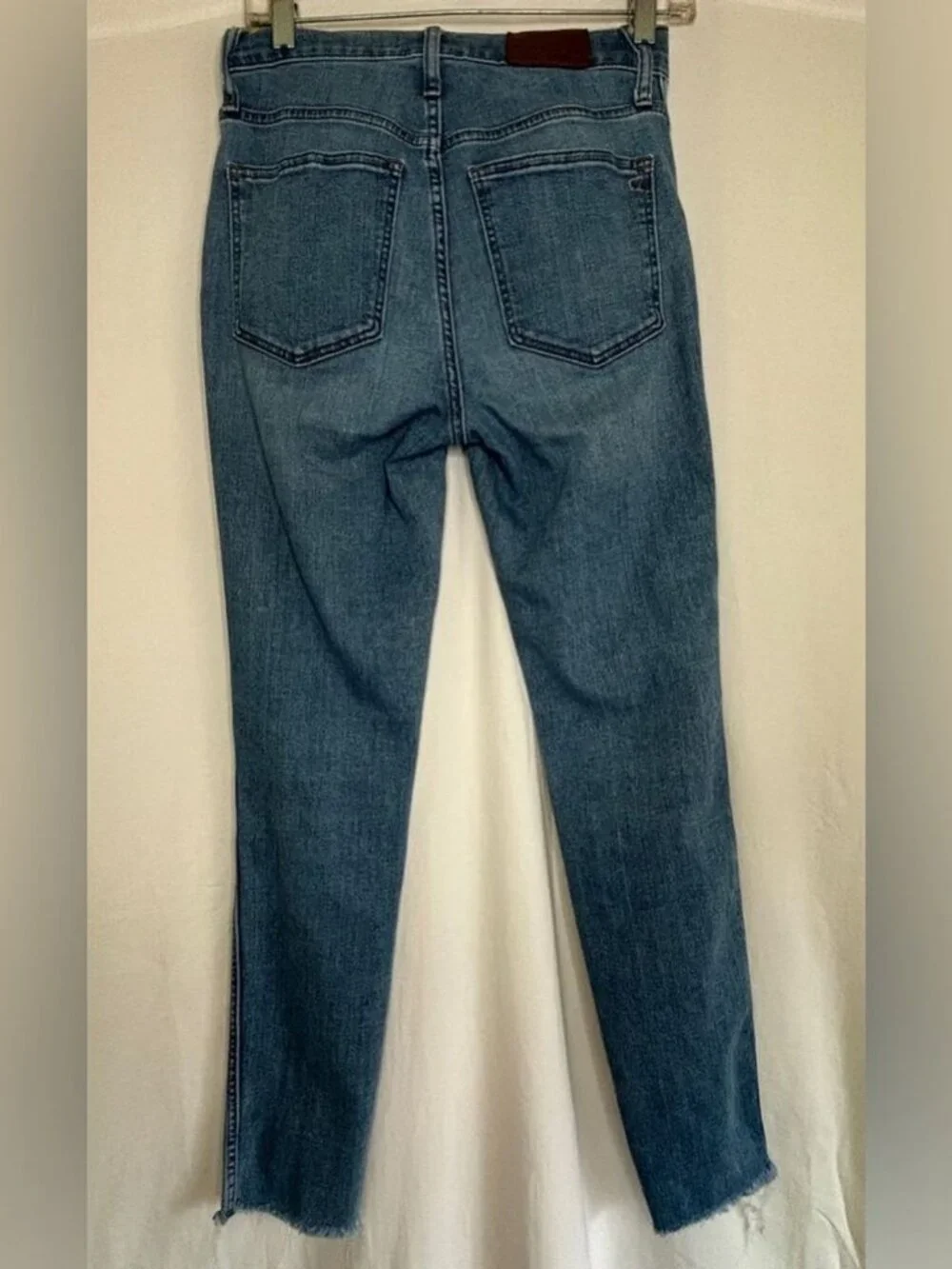 Madewell 10" High-Rise Skinny Jeans Sz 27 Raw-Hem Light Wash - Picture 10 of 10